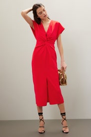 Drape Front Ruffle Hem Dress by Prabal Gurung