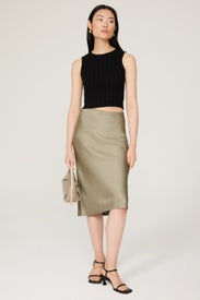Khaki Agneta Skirt by Samsøe Samsøe