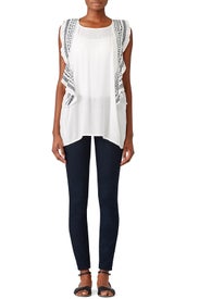 Sheer Skyler Embroidered Blouse by B Collection by Bobeau