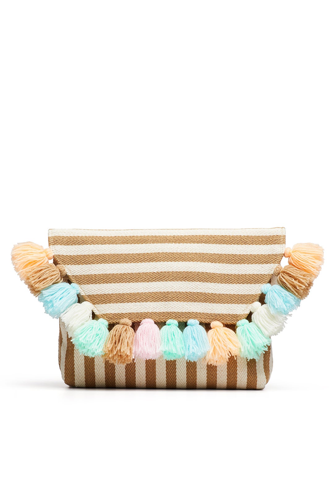 Sand Valerie Tassel Clutch by JADEtribe 0