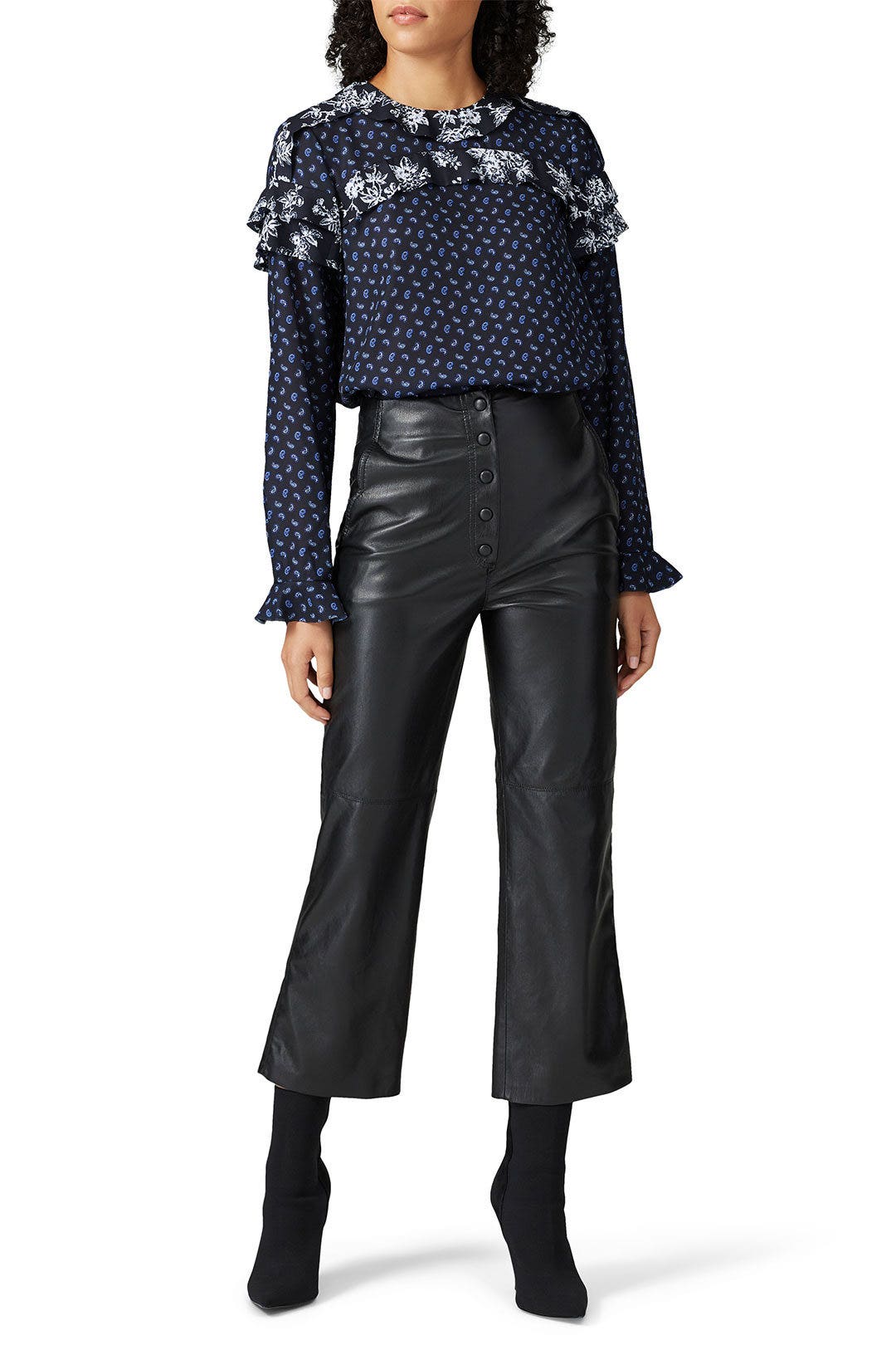 Paisley Ruffle Blouse by Jason Wu 0