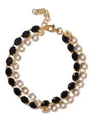 Crystal Double Twist Necklace by Lele Sadoughi