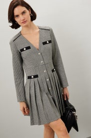 Pleated Plaid Dress by Maje