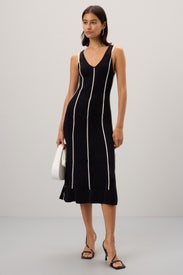 V-Neck Tank Dress with Piping by 3.1 Phillip Lim