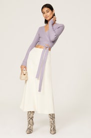 Mixed Rib Wrap Sweater by Toccin