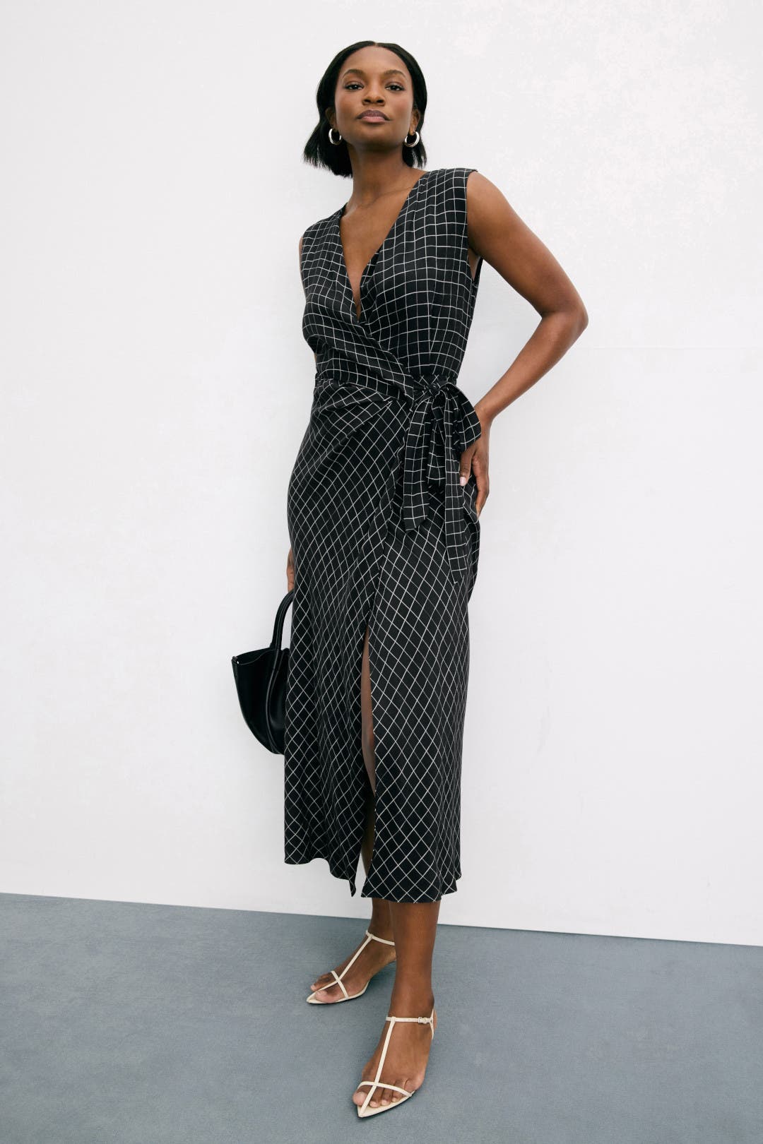 Trellis Plaid Wrap Dress by VINCE. | Rent the Runway