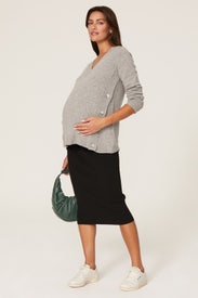 Grey Abi Maternity Sweater by Isabella Oliver