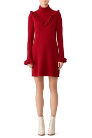 Red Dulcie Ruffle Dress by Rebecca Minkoff