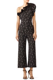 Dark Floral Jumpsuit by Rebecca Taylor NYC