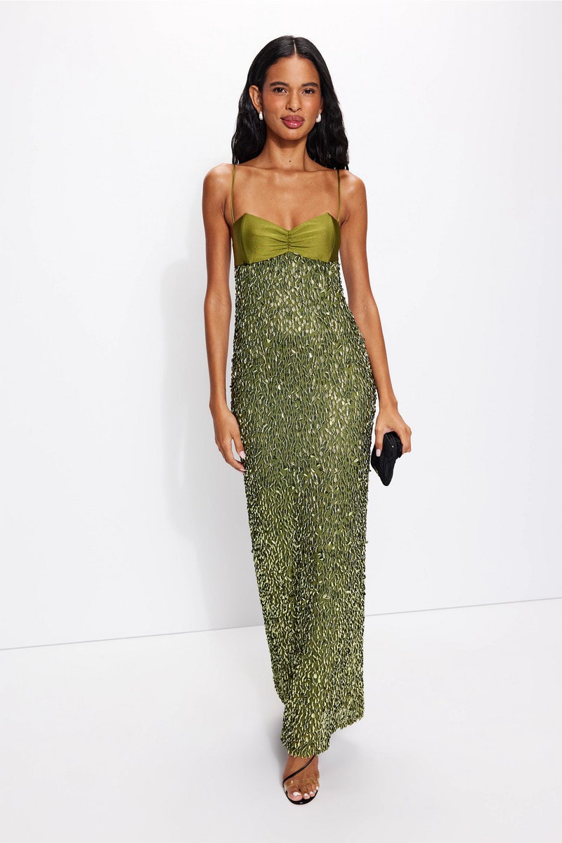 rent the runway green sequin dress Formal Dresses Prom dress