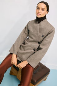 Sculptural Collarless Jacket by Co