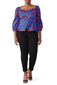 Peplum Puff Sleeve Top by ELOQUII