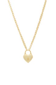 Gold Kara Heart Padlock Necklace by Gorjana