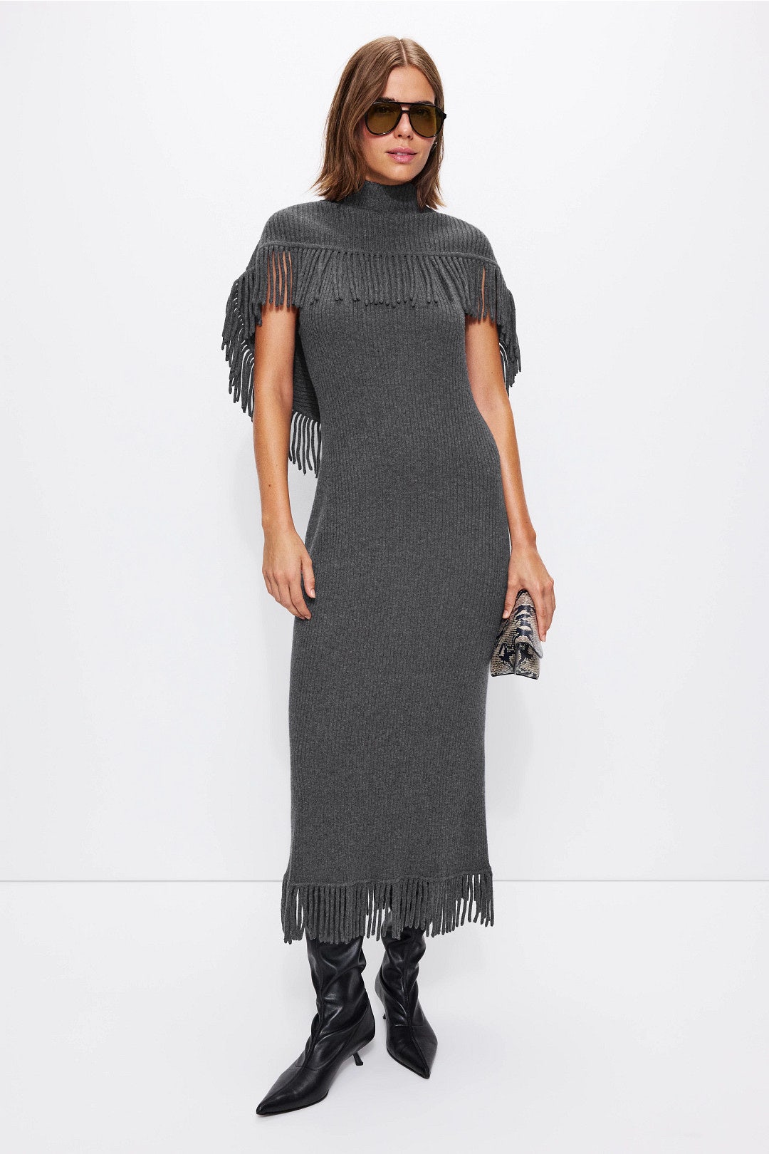 grey jordan dress Midi by SIMKHAI Grey green