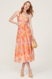 Orange Floral Dress by Louna