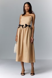 Sleeveless Square Neck Midi Dress by Moon River