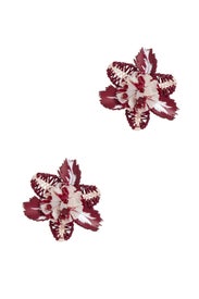 Tropical Flower Earrings by Oscar de la Renta