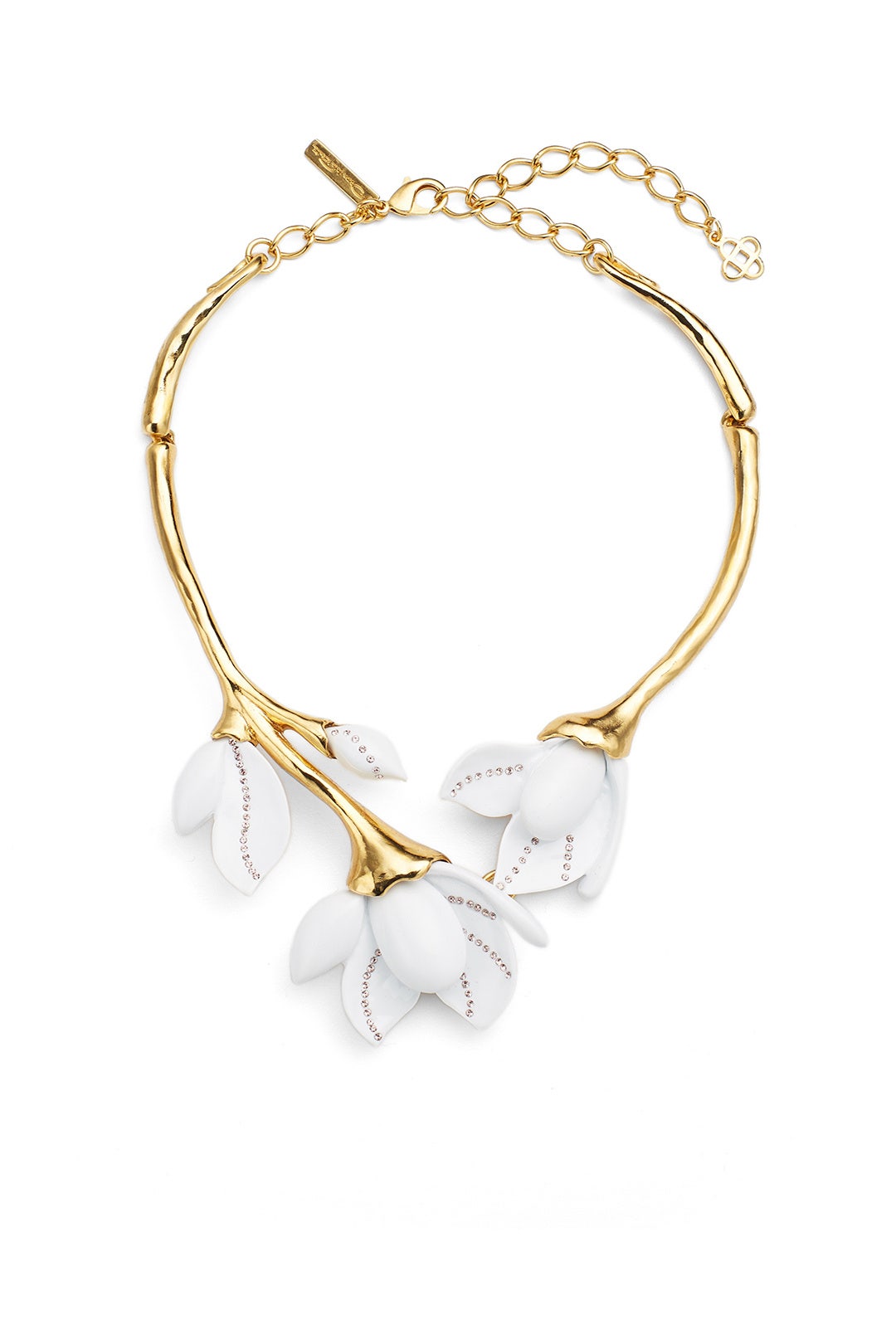 Magnolia Resin Flower Necklace by Oscar de la Renta 1