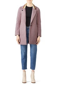 Lilac Contrast Collar Coat by Scotch & Soda