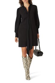 Black Tie Neck Shift by Toccin