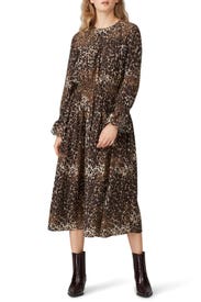 Animal Print Midi Dress by Victor Alfaro x RTR