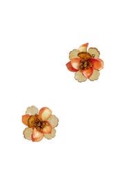 Stained Rose Earrings by Oscar de la Renta