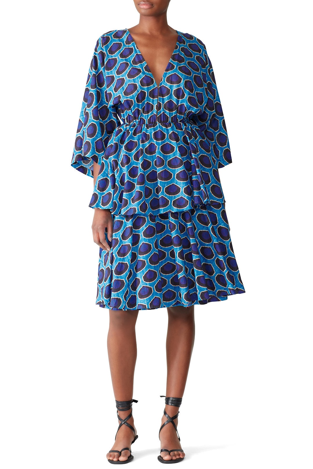Blue Printed Bella Dress by RHODE 0