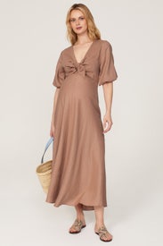Camille Tie Front Maternity Dress by ripe