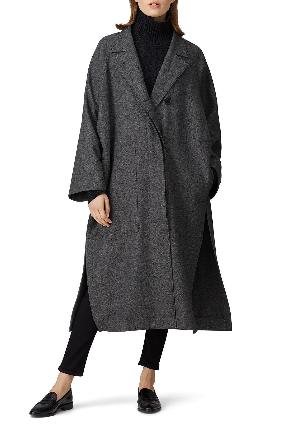 Herringbone Wool Coat by Tome 0