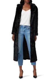 Faux Fur Black Bird Coat by Unreal Fur