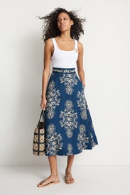 Suspiro Bergamota Ribbons Maxi Skirt by Agua by Agua Bendita