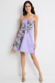 Flower Sash Mini Dress by Badgley Mischka
