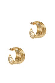 Gold Wave Hoops by Gas Bijoux