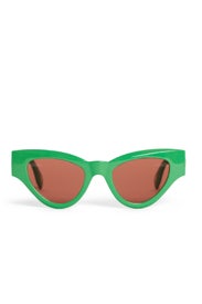 Green Fanplastico Sunglasses by Le Specs