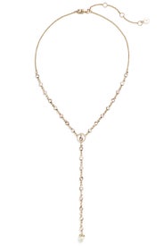 Gold Link Lariat by Marchesa Jewelry