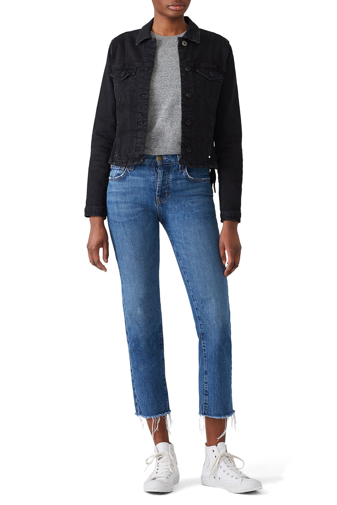 Lace Up Fitted Denim Jacket by Scotch & Soda 0