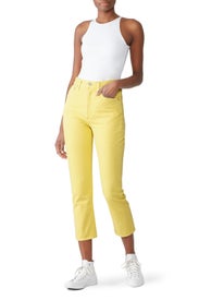 Yellow Riley Jeans by AGOLDE
