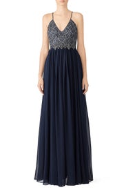 Navy Ballerina Gown by Badgley Mischka