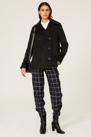 Grey Double Breasted Peacoat by Derek Lam 10 Crosby x RTR