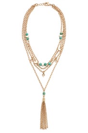 Gold Multi Strand Draped Choker by Ettika