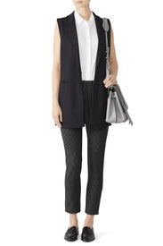 Striped Ankle Slit Pants by Fifteen Twenty