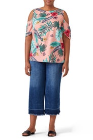 Tropical Cold Shoulder Top by JUNAROSE