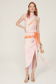 Gwena Marble Skirt by SIMKHAI