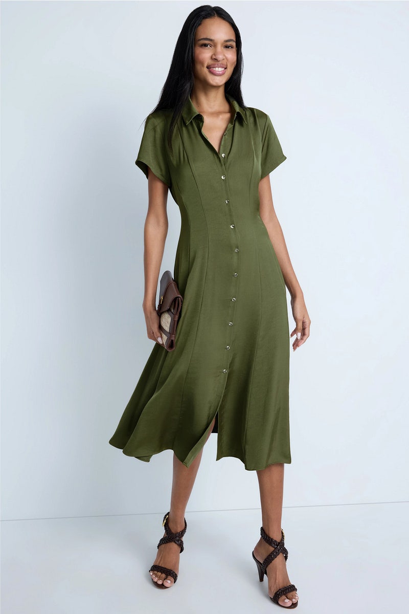 Pleated Shirt Dress by Luxely - Photo 0