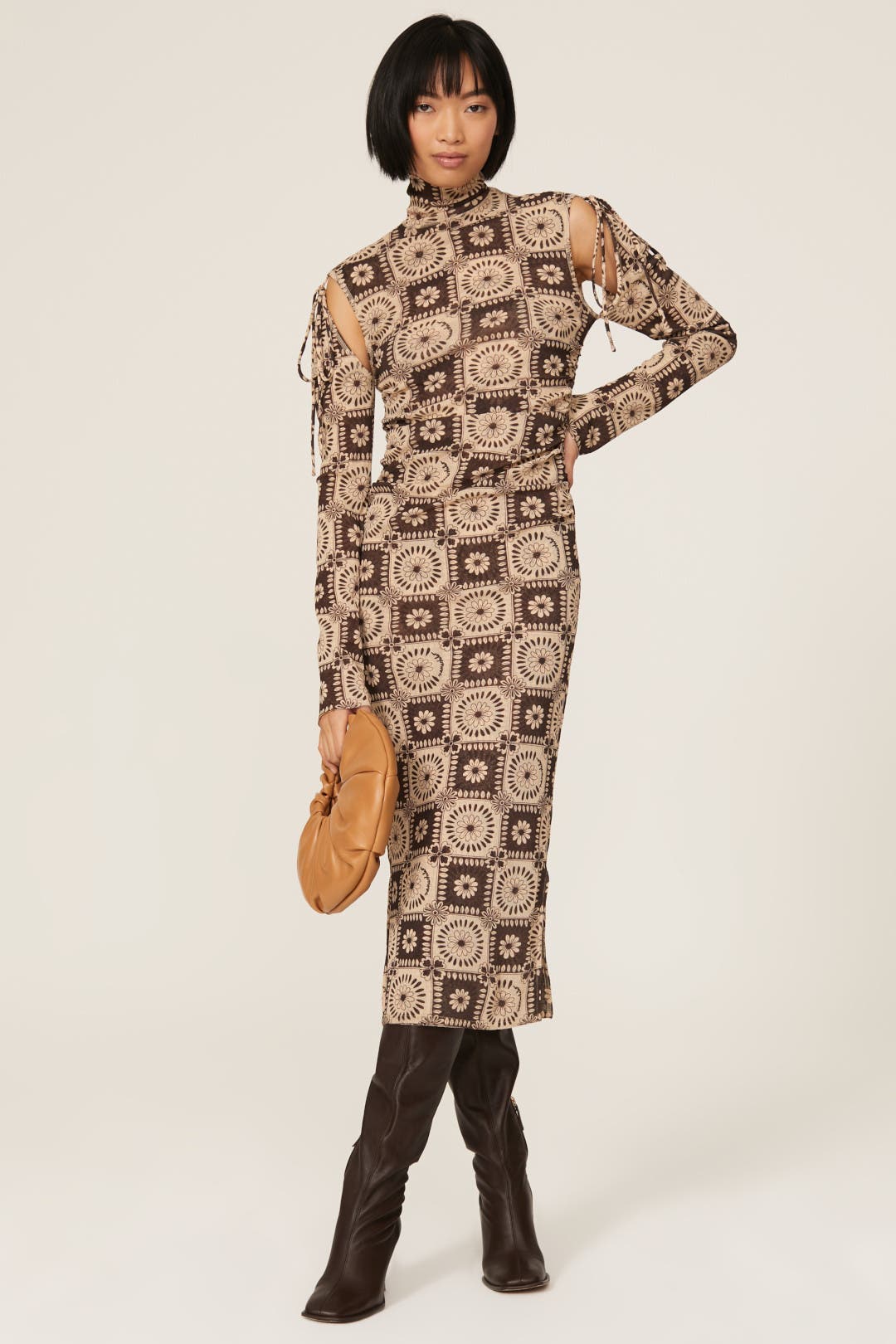 Nanushka ROUNDED SLEEVE MIDI DRESS 新品タグ付 Nanushka ROUNDED SLEEVE MIDI DRESS 新品タグ付