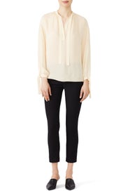 Cream Boet Blouse by VINCE.