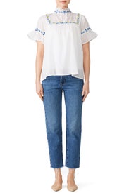 White Klara Top by Banjanan