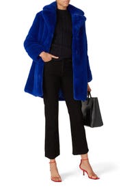 Faux Fur Sapphire Coat  by NOIZE