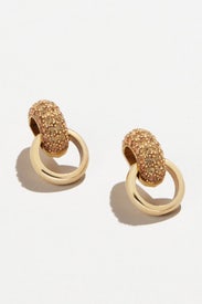 Pave Bull Horn Earrings by Oscar de la Renta