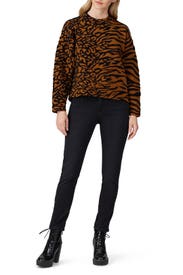 Animal Print Cropped Pullover by Proenza Schouler White Label
